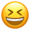 Smiling Face With Open Mouth & Closed Eyes emoji on Apple